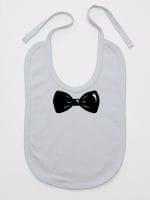 z muszką śliniak niemowlęcy kolor szary 031