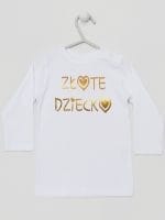 złote dziecko koszulka z długim rękawem kolor biały 043