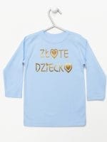 złote dziecko koszulka z długim rękawem kolor błękitny 043