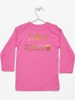 złote dziecko koszulka z długim rękawem kolor ciemny różowy 043