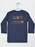 złote dziecko koszulka z długim rękawem kolor granatowy 043