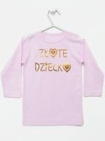 złote dziecko koszulka z długim rękawem kolor różowy 043