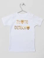 złote dziecko koszulka z krótkim rękawem kolor biały 043