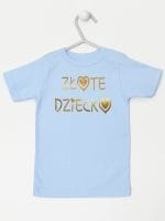 złote dziecko koszulka z krótkim rękawem kolor błękitny 043