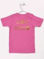 złote dziecko koszulka z krótkim rękawem kolor ciemny różowy 043