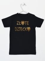 złote dziecko koszulka z krótkim rękawem kolor czarny 043