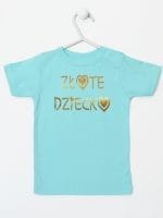 złote dziecko koszulka z krótkim rękawem kolor miętowy 043
