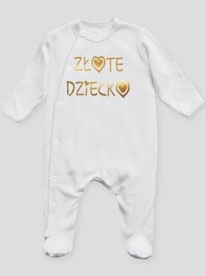 złote dziecko pajacyk śpioszek ze stópkami 043