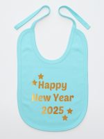 życzenia noworoczne nadruk złoty śliniak niemowlęcy kolor miętowy 154