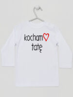 kocham tatę koszulka z długim rękawem kolor biały 100