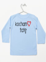 kocham tatę koszulka z długim rękawem kolor błękitny 100