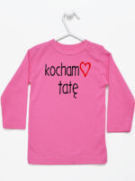 kocham tatę koszulka z długim rękawem kolor ciemny różowy 100