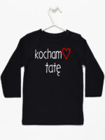 kocham tatę koszulka z długim rękawem kolor czarny 100