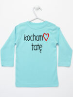 kocham tatę koszulka z długim rękawem kolor miętowy 100