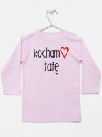 kocham tatę koszulka z długim rękawem kolor różowy 100