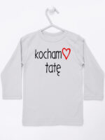 kocham tatę koszulka z długim rękawem kolor szary 100