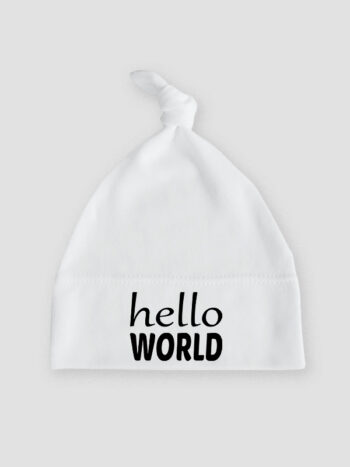 hello world  czapka biala 004