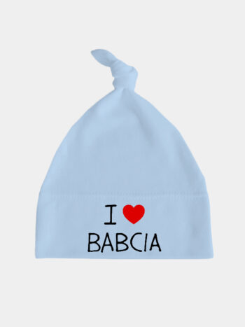 i love babcia czapka blekitna 049