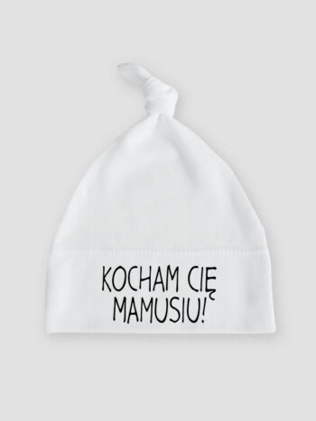 kocham cię mamusiu czapka biala 017