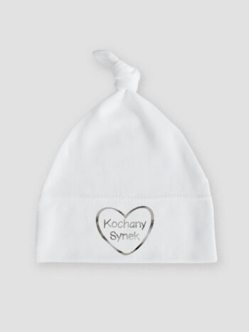 kochany synek nadruk srebrny czapka biala 015