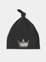 korona srebrna czapka czarna 013