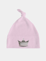 korona srebrna czapka rozowa 013