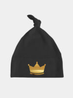 korona złota czapka czarna 043