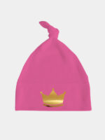 korona złota czapka fuksjowa 043