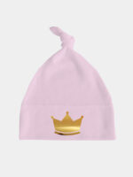 korona złota czapka rozowa 043