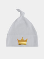 korona złota czapka szara 043