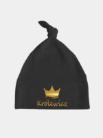 królewicz z koroną nadruk złoty czapka czarna 006