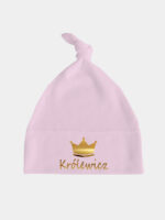 królewicz z koroną nadruk złoty czapka rozowa 006