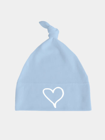 nadruk serduszko czapka blekitna 042