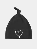 nadruk serduszko czapka czarna 042