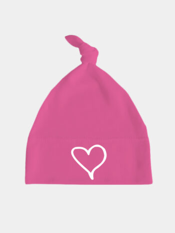 nadruk serduszko czapka fuksjowa 042