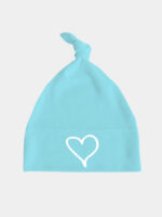 nadruk serduszko czapka turkusowa 042