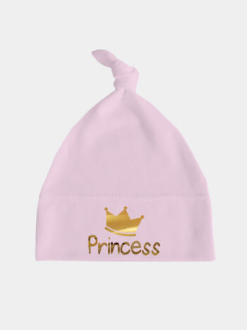 princess z koroną nadruk złoty czapka rozowa 003
