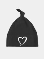 serce czapka czarna 016