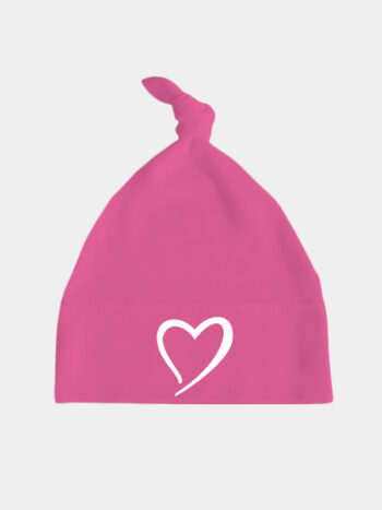 serce czapka fuksjowa 016