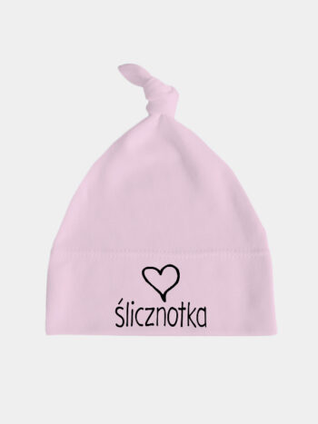 ślicznotka z sercem czapka rozowa 032