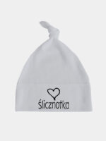 ślicznotka z sercem czapka szara 032
