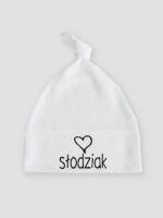 słodziak z sercem czapka biala 033