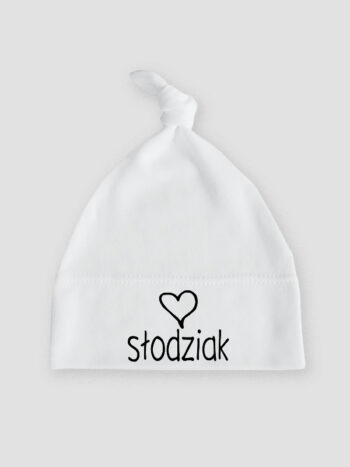 słodziak z sercem czapka biala 033
