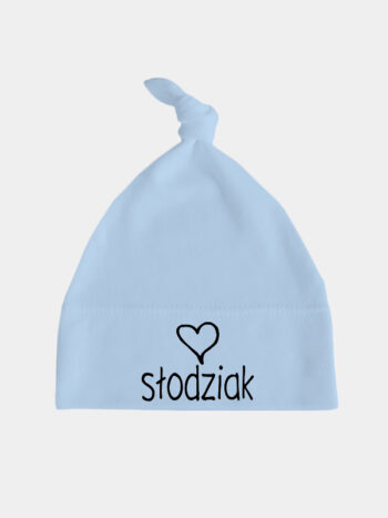 słodziak z sercem czapka blekitna 033