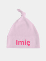 z imieniem dziecka kolor nadruku ciemny różowy czapka rozowa 007