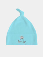 z imieniem i gwiadką nadruk srebrny czapka turkusowa 039