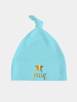 z imieniem i gwiazdką nadruk złoty czapka turkusowa 036