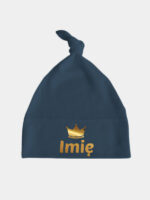 z imieniem i koroną kolor złoty czapka granatowa 008 z imieniem i koroną kolor złoty czapka granatowa 008