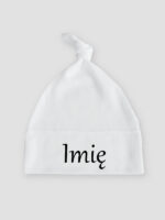z imieniem niemowlaka czapka biala 046 z imieniem niemowlaka czapka biala 046