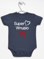super wnusio babci z imieniem body z krótkim rękawem kolor granatowy 097 super wnusio babci z imieniem body z krótkim rękawem kolor granatowy 097